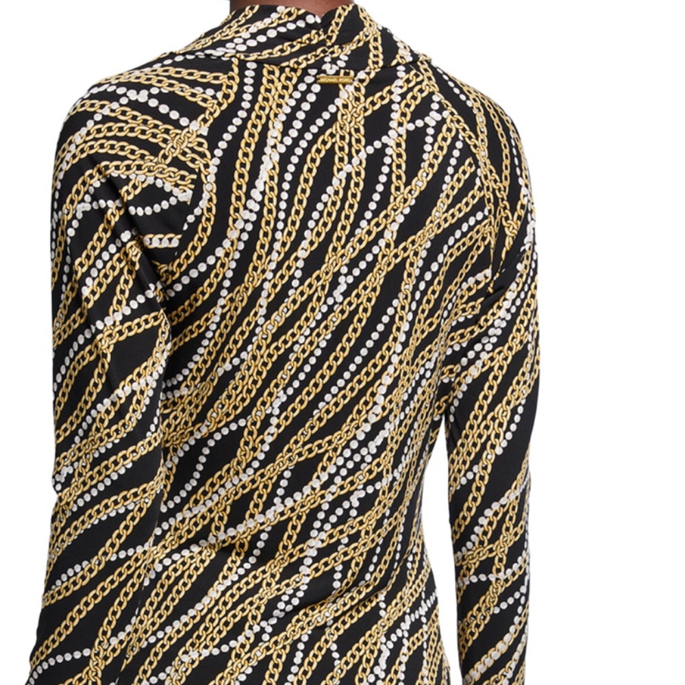 Michael Kors Link Cowl-Neck Long-Sleeve - Picture 2 of 2